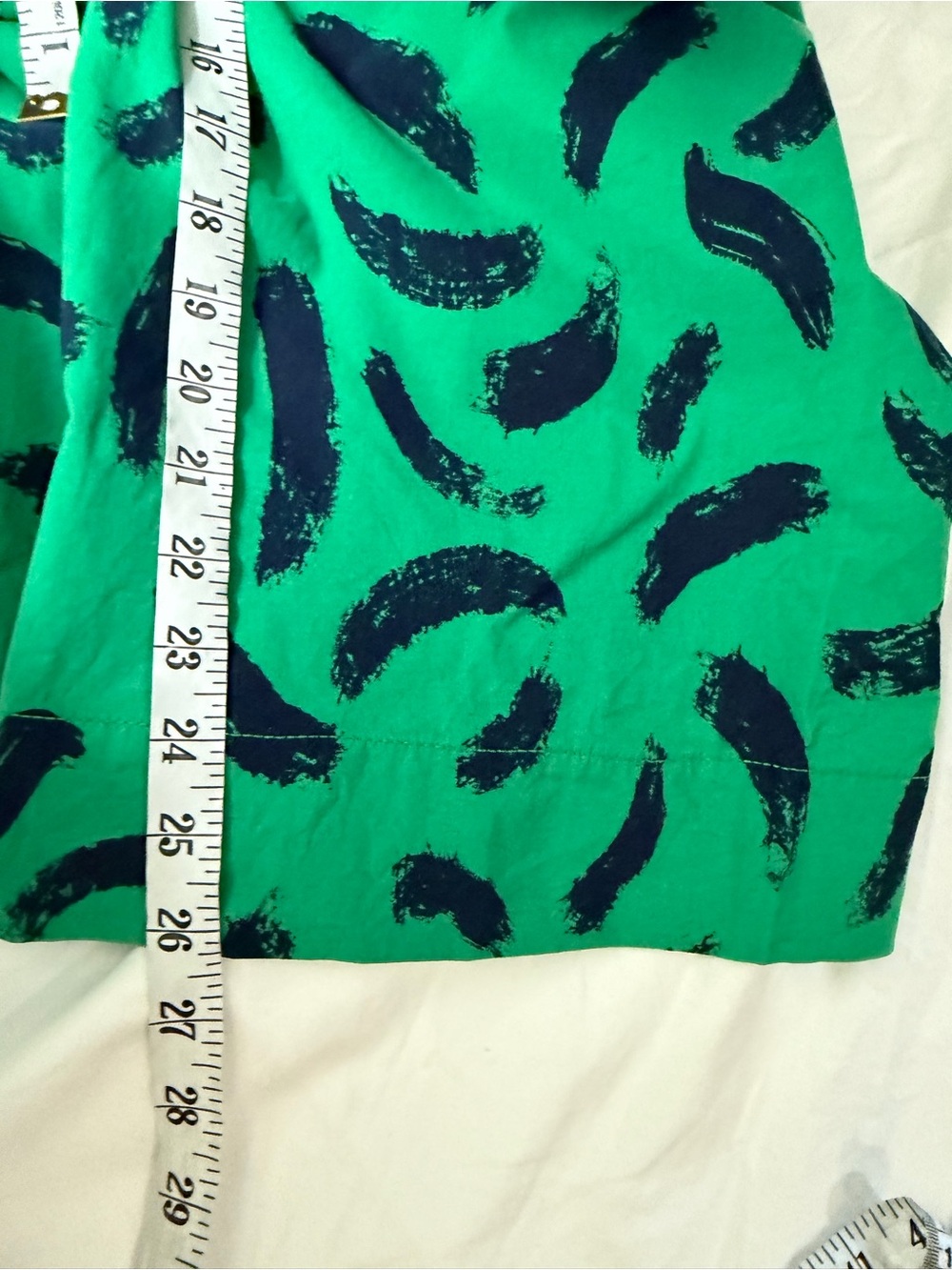 MAEVE The Colette Wide-Leg Crop Pants Green Blue Brush Stroke Print 31 - Picture 11 of 12